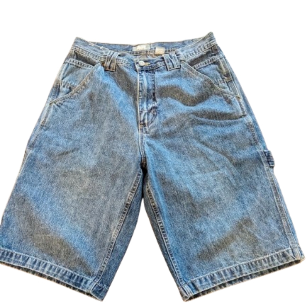 Vintage Utility Carpenter Shorts Baggy Y2k 90s Skater Denim Jorts